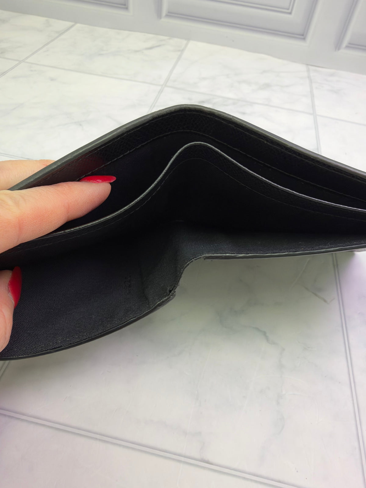 Fendi Blue Multicolor Leather Bifold Wallet 