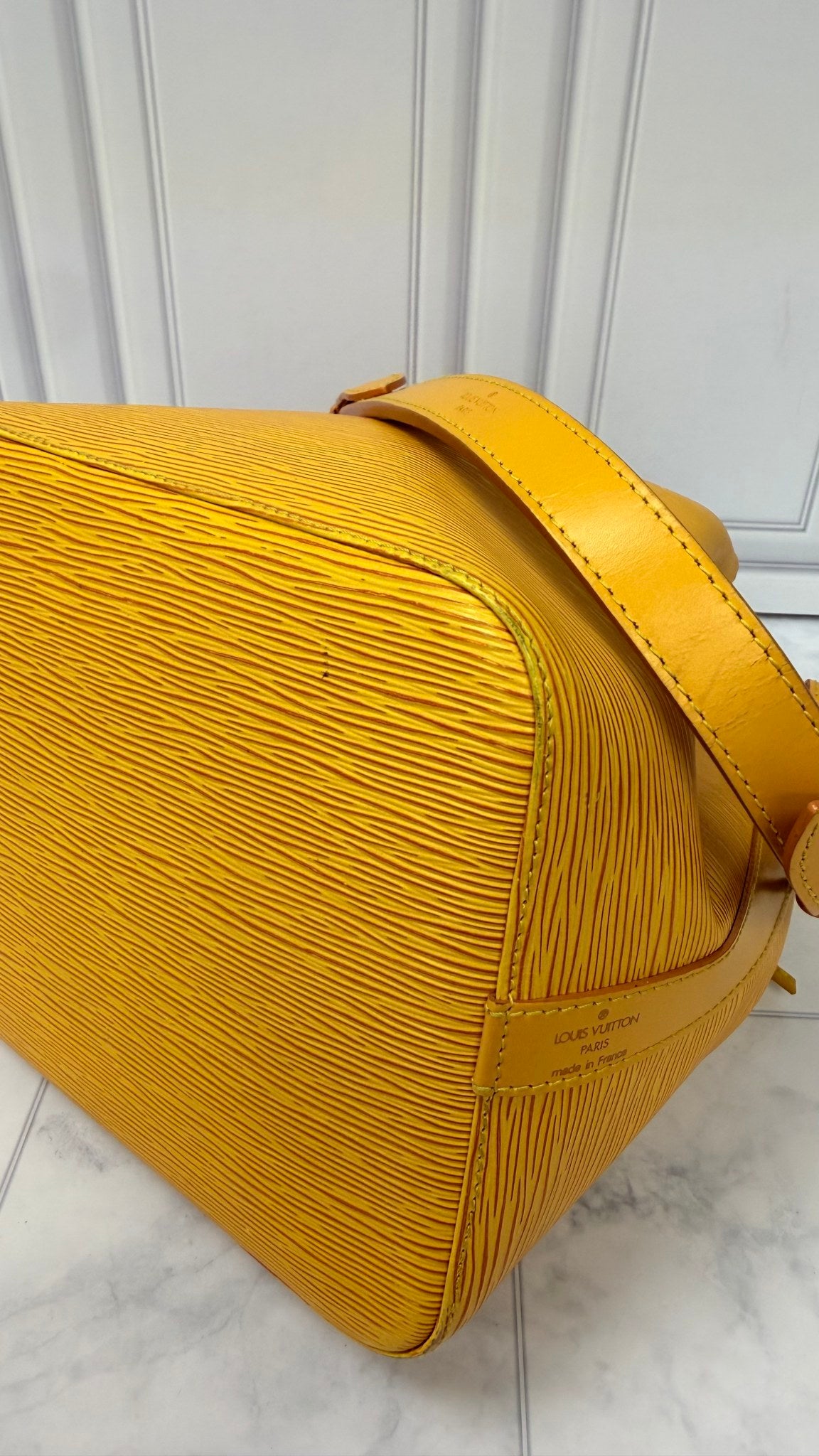 Louis Vuitton Yellow Epi Leather Petite Noe Shoulder Bag 