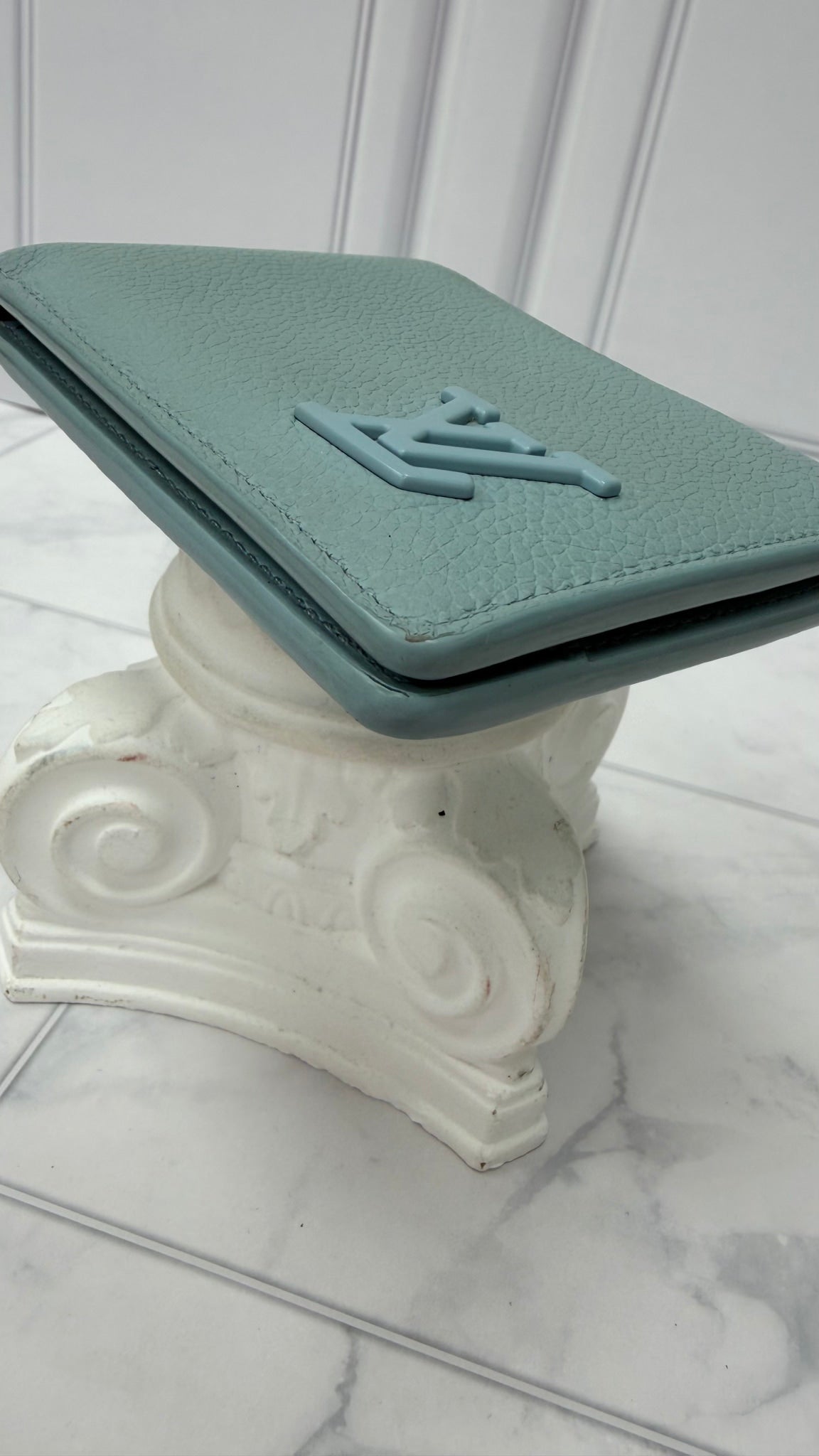 Louis Vuitton Blue Leather Aerogram Bifold