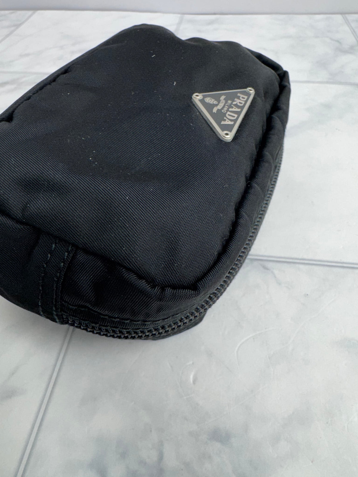 Prada Black Nylon Cosmetic Pouch