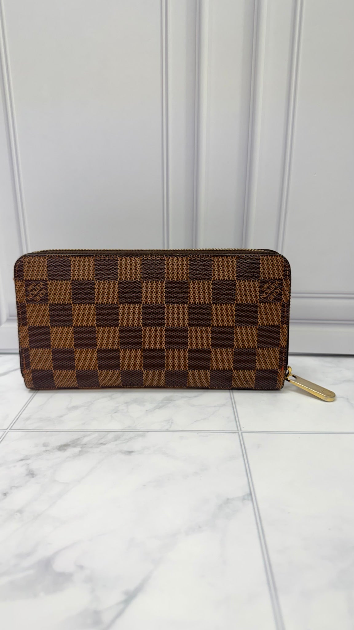 Louis Vuitton Damier Ebene Evasion Car Animation Zippy Wallet