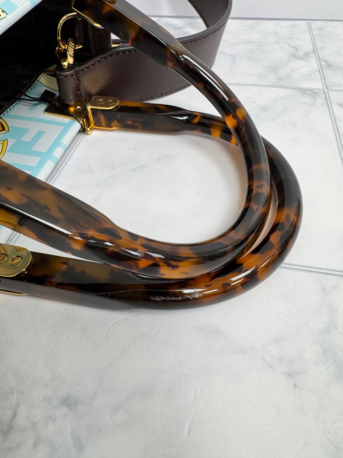 Fendi X Versace Multicolor Coated Canvas Fendace Sunshine Tote Bag