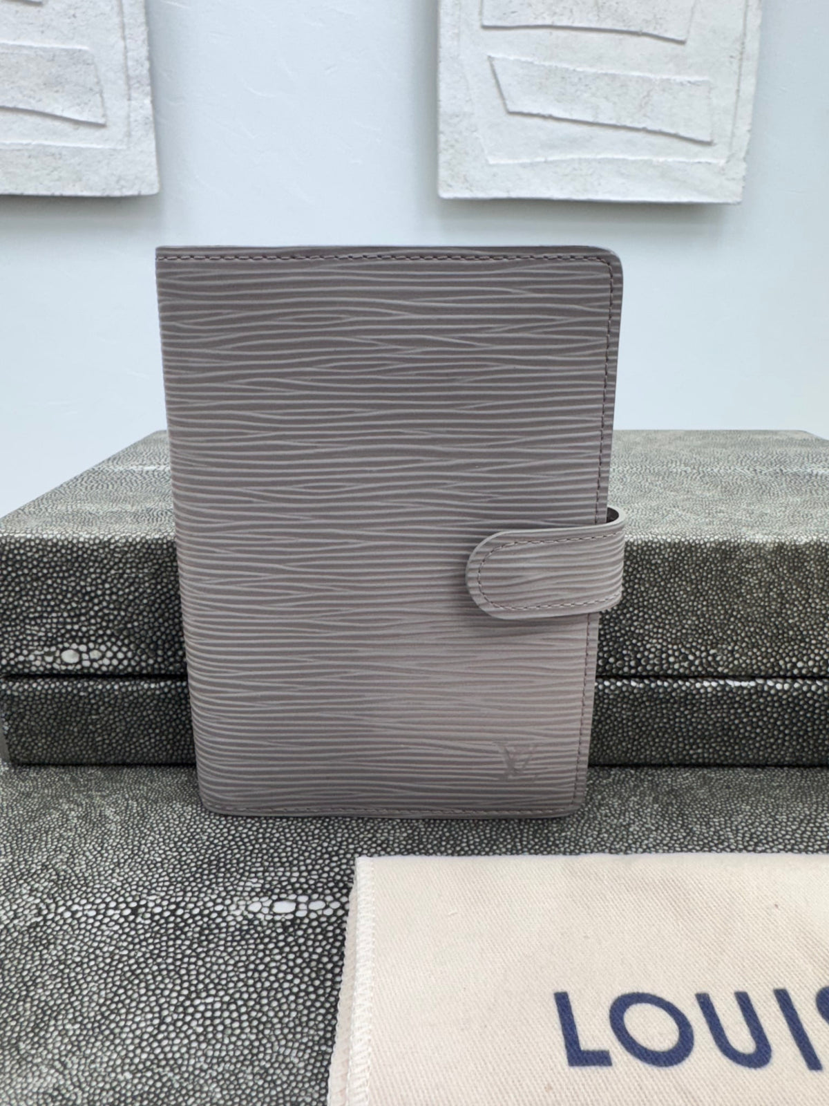 Louis Vuitton Grey Epi Leather Agenda PM