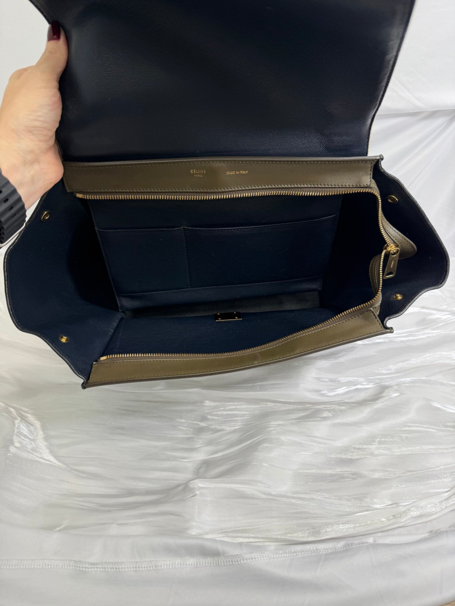 Celine Tri Color Trapeze 2Way Bag