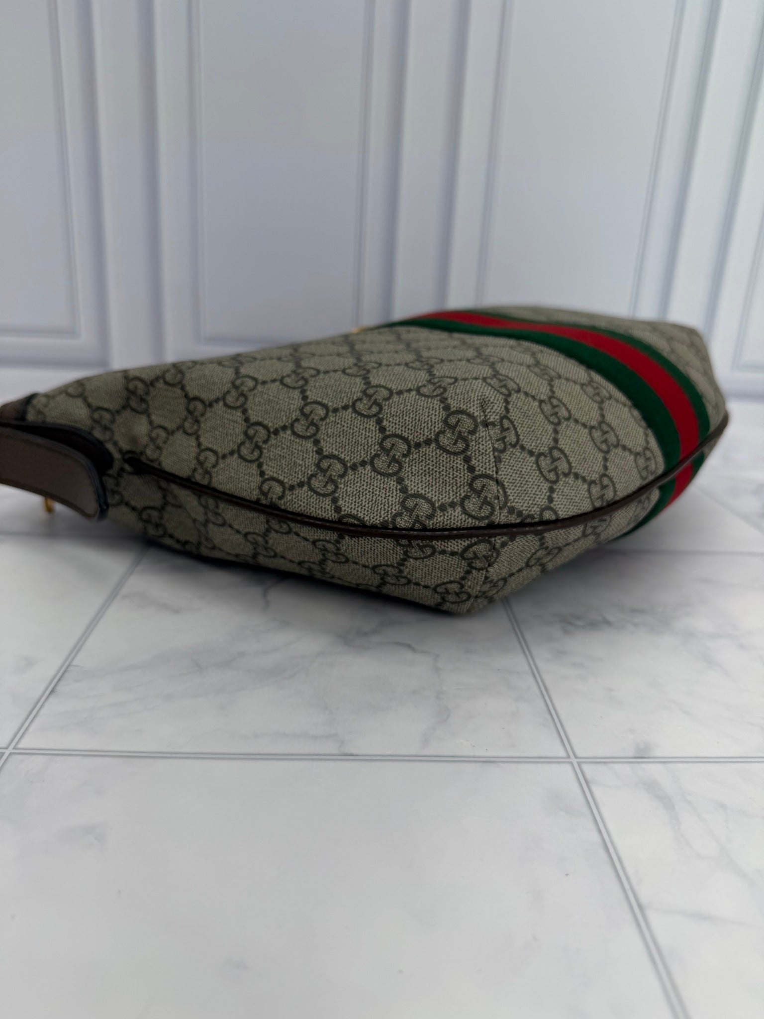 Gucci GG Supreme Ophidia Small Half Moon Hobo Shoulder Bag