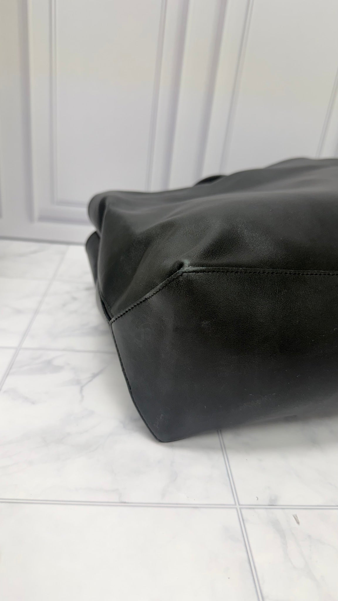 Chanel Black Leather Rue de Cambon Tote Bag 