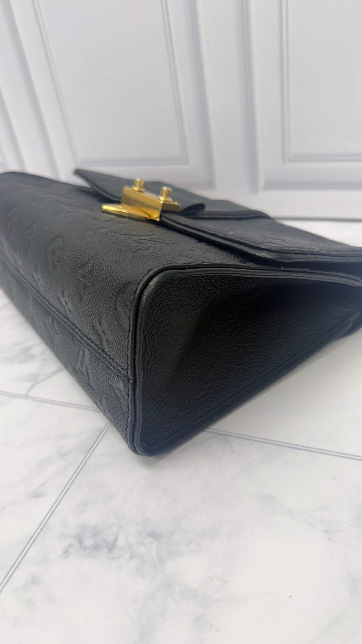 Louis Vuitton Monogram Black Empreinte Leather Saint Sulpice PM Shoulder Bag 