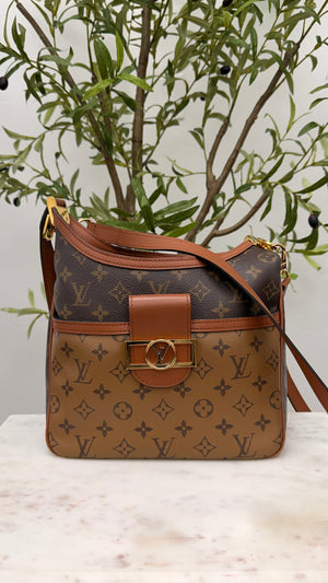 Louis Vuitton Reverse Monogram Dauphine Hobo PM Handbag