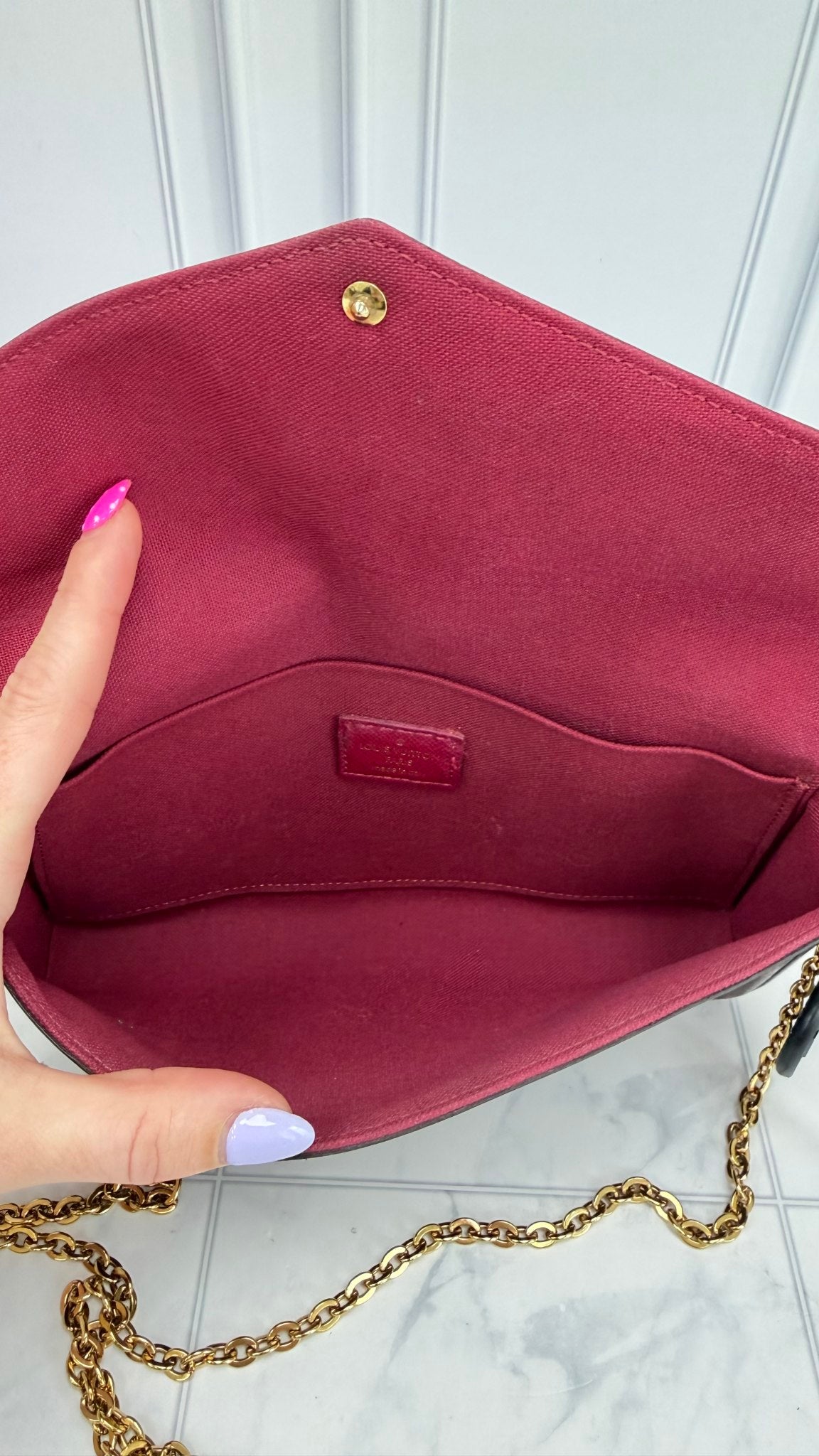 Louis Vuitton Monogram & Fuchsia Felicie Pochette 