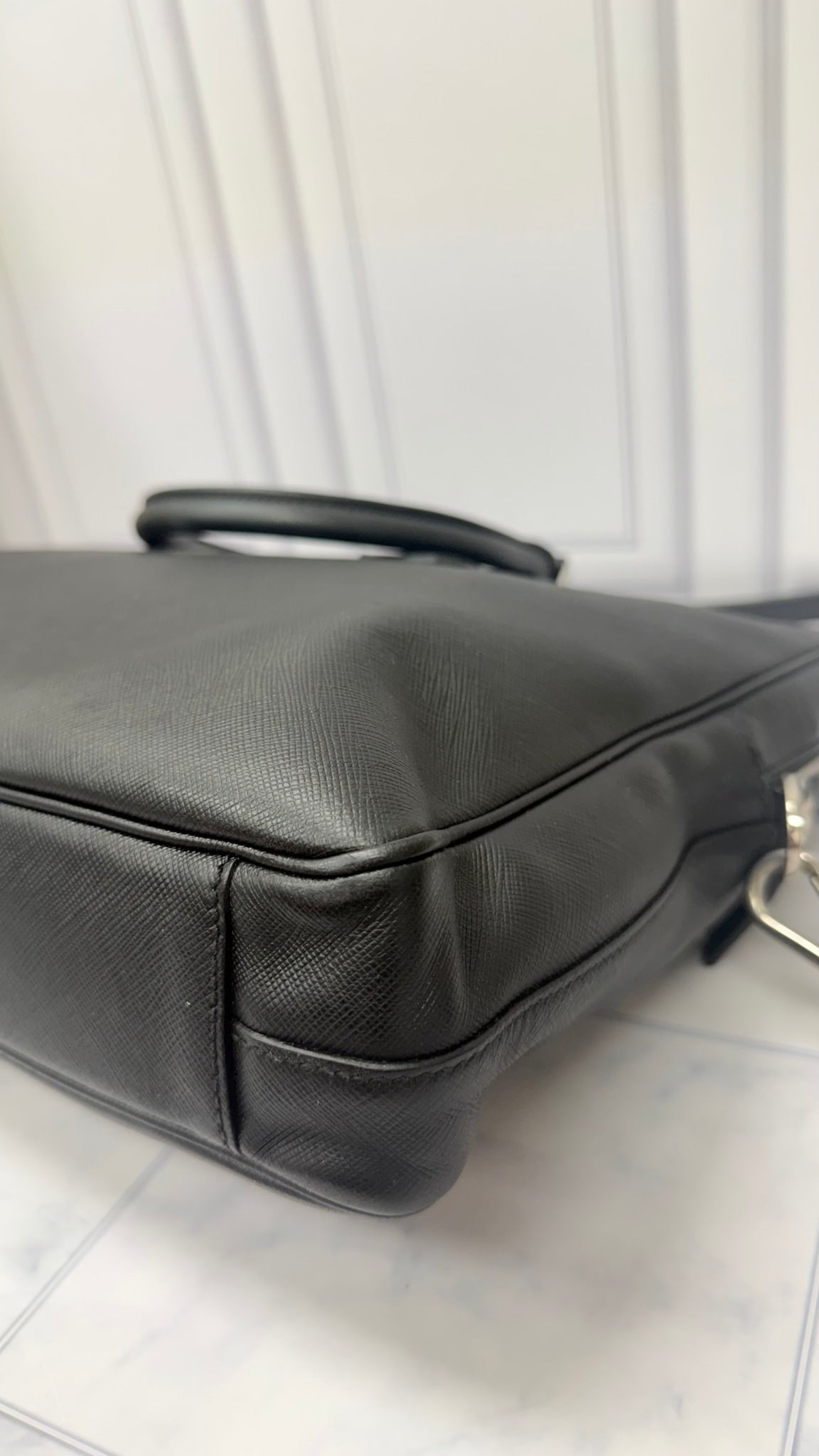Prada Black Saffiano Leather Briefcase