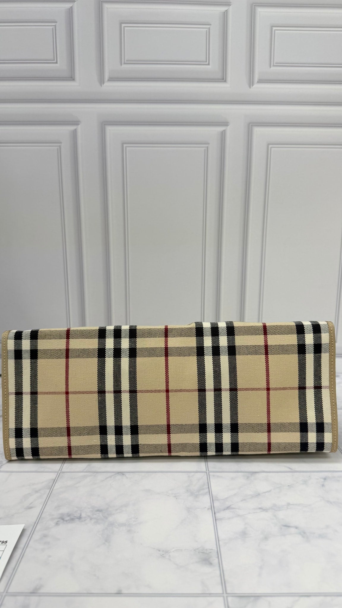 Burberry Beige Novacheck Canvas Tote Bag