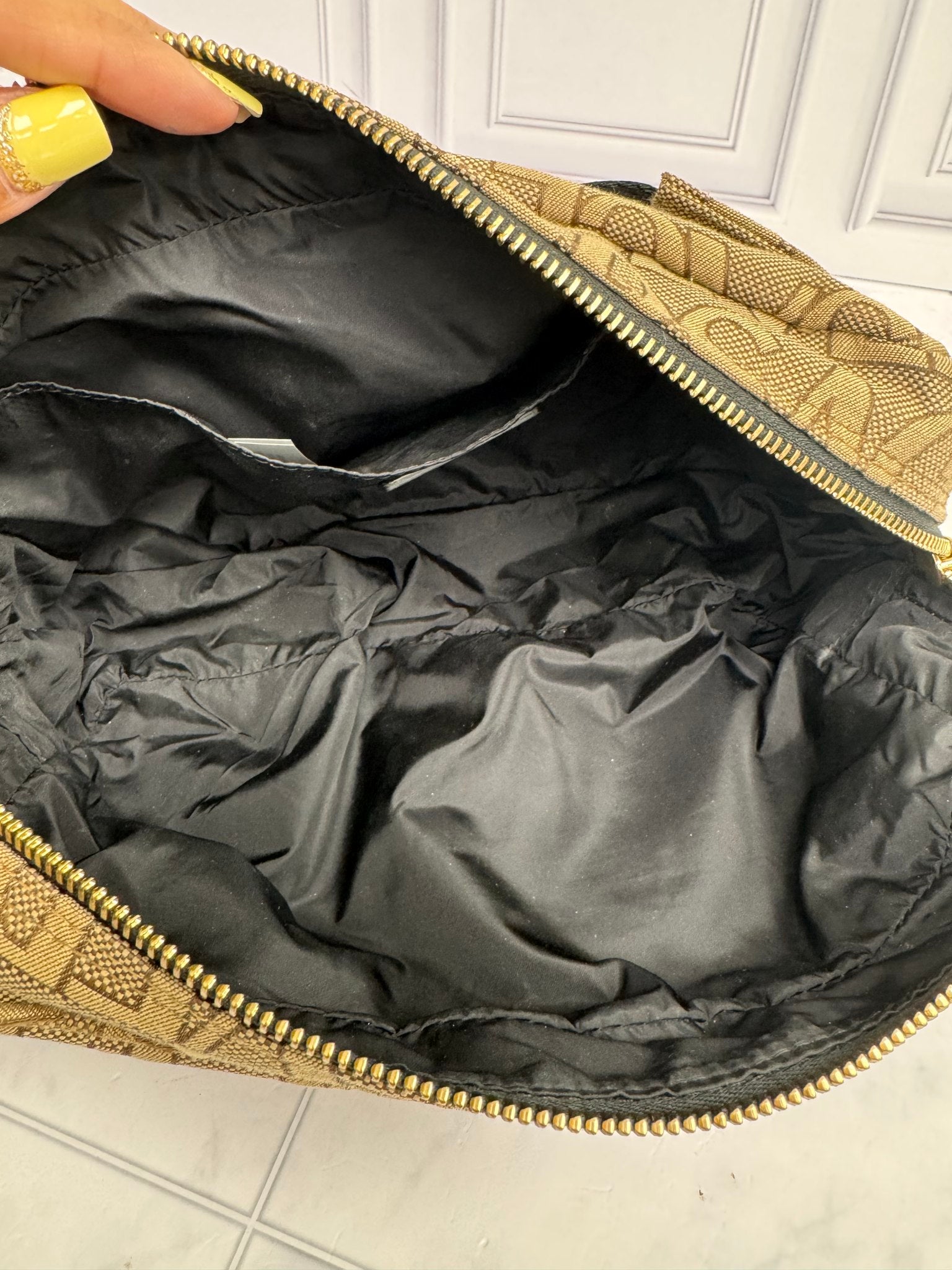 Versace Brown Canvas Belt Bag