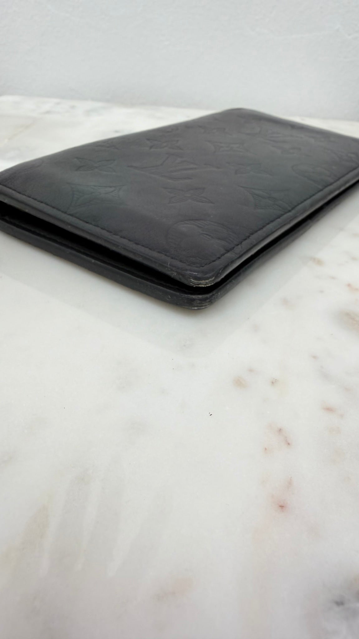 Louis Vuitton Black Shadow Monogram Brazza Wallet