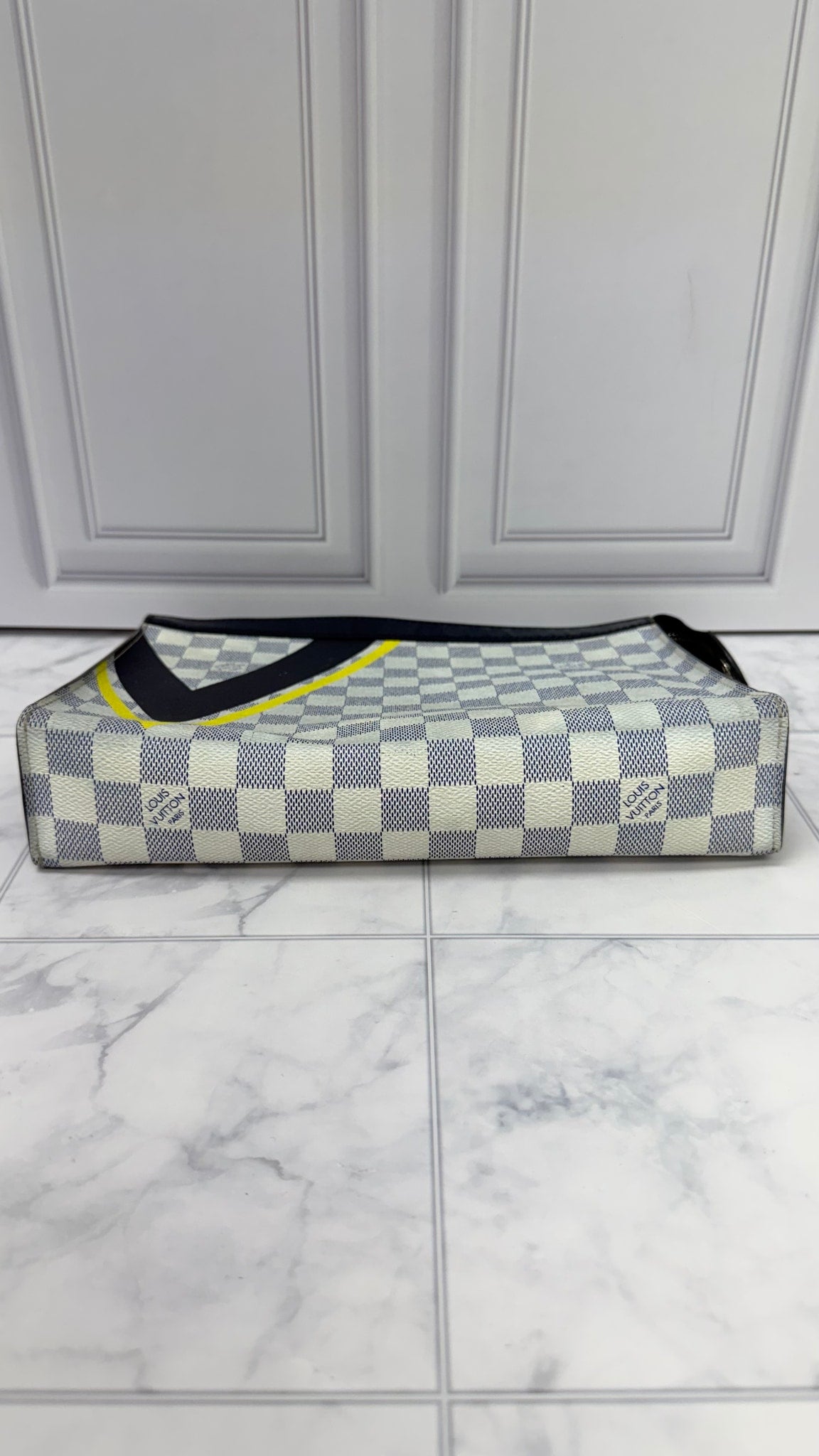 Louis Vuitton Damier Azur And Yellow Pochette Voyage MM