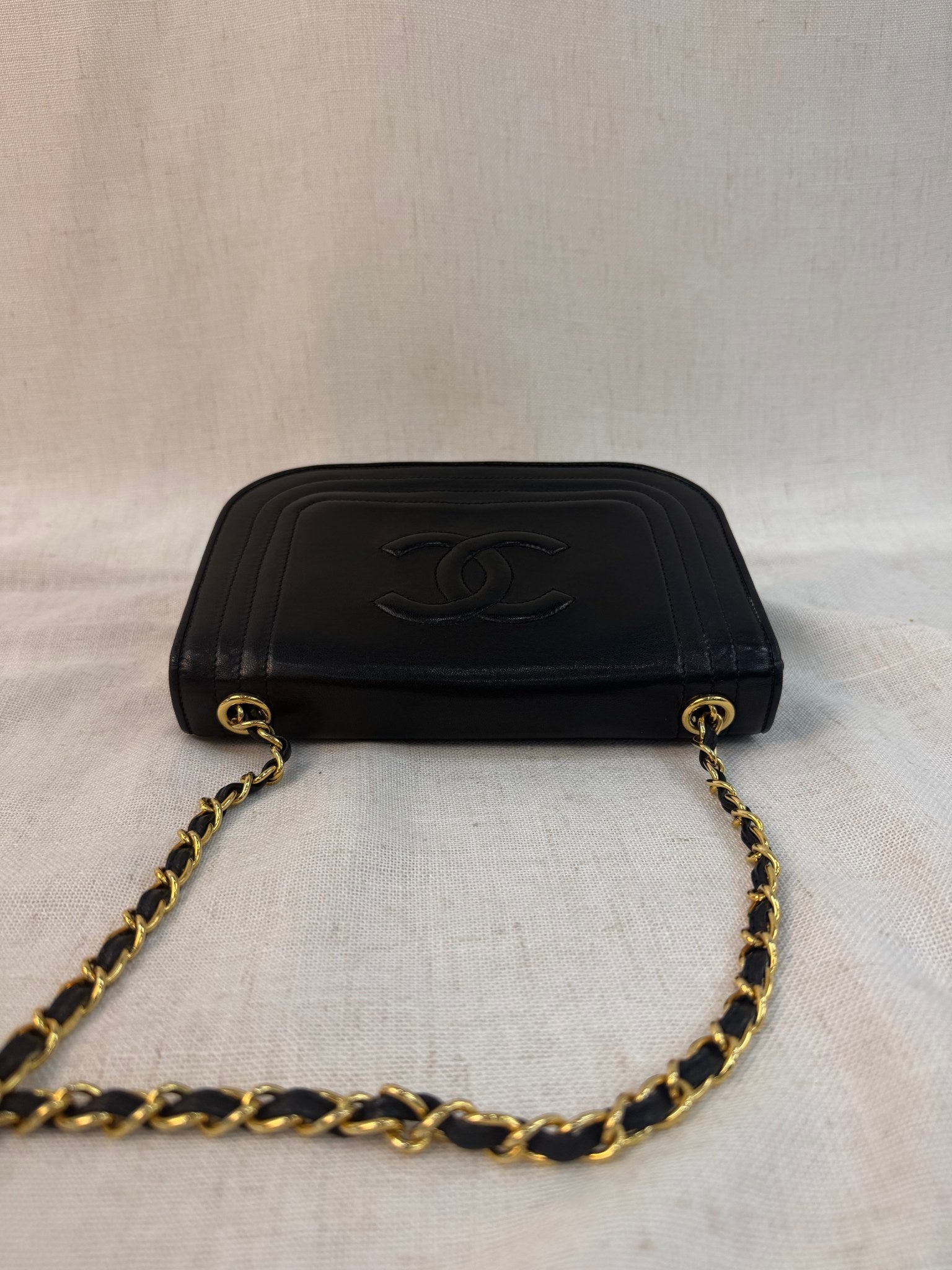 Chanel Black Lambskin Timeless CC Flap Bag