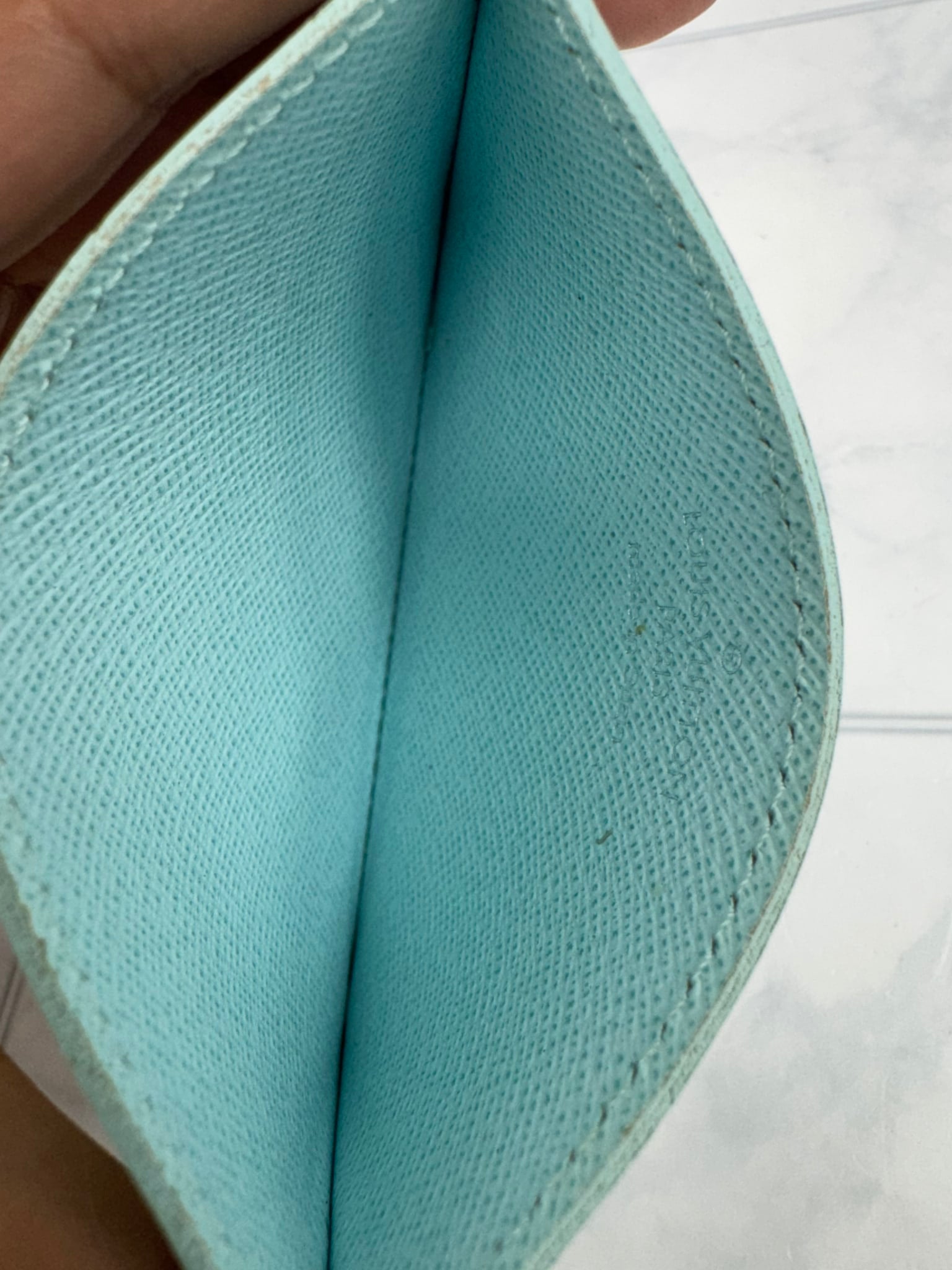 Louis Vuitton Light Blue Epi Card Case