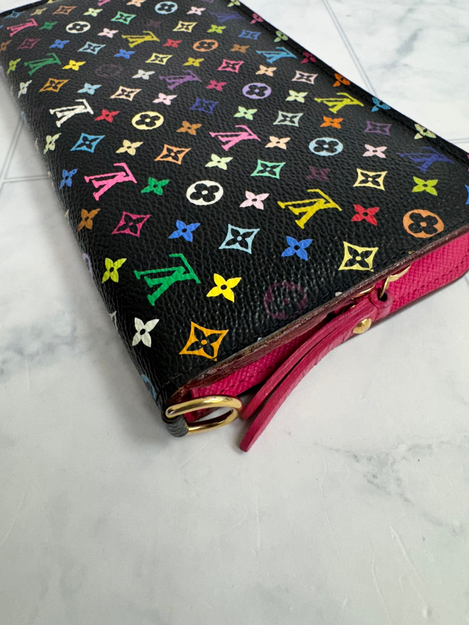Louis Vuitton Black Multicolor Insolite Long Wallet