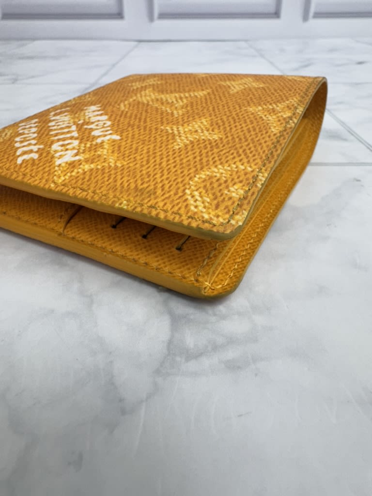 Louis Vuitton Yellow Monogram Heritage Coated Canvas Compact Wallet