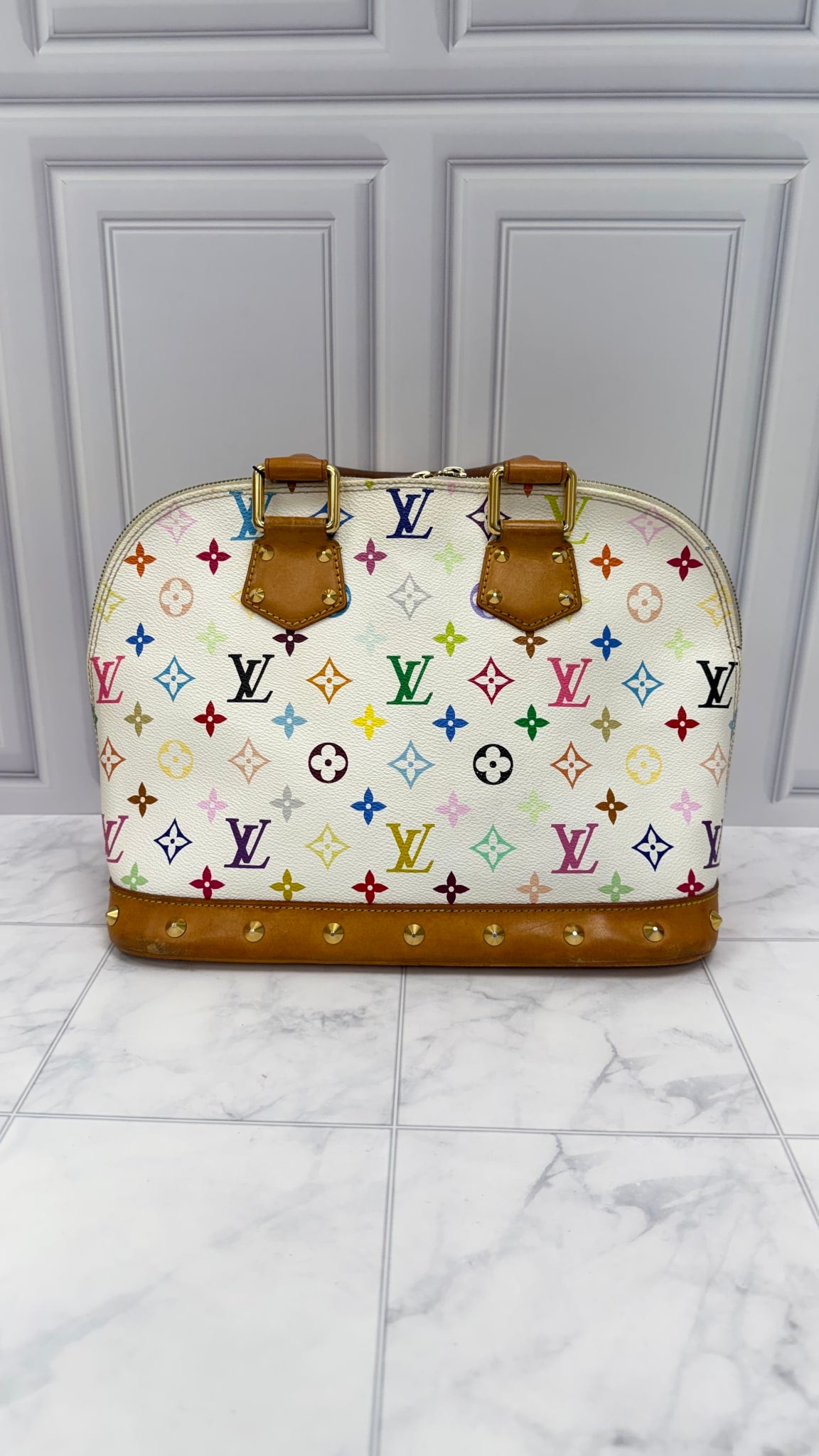 Louis Vuitton White Multicolor Monogram Alma PM 