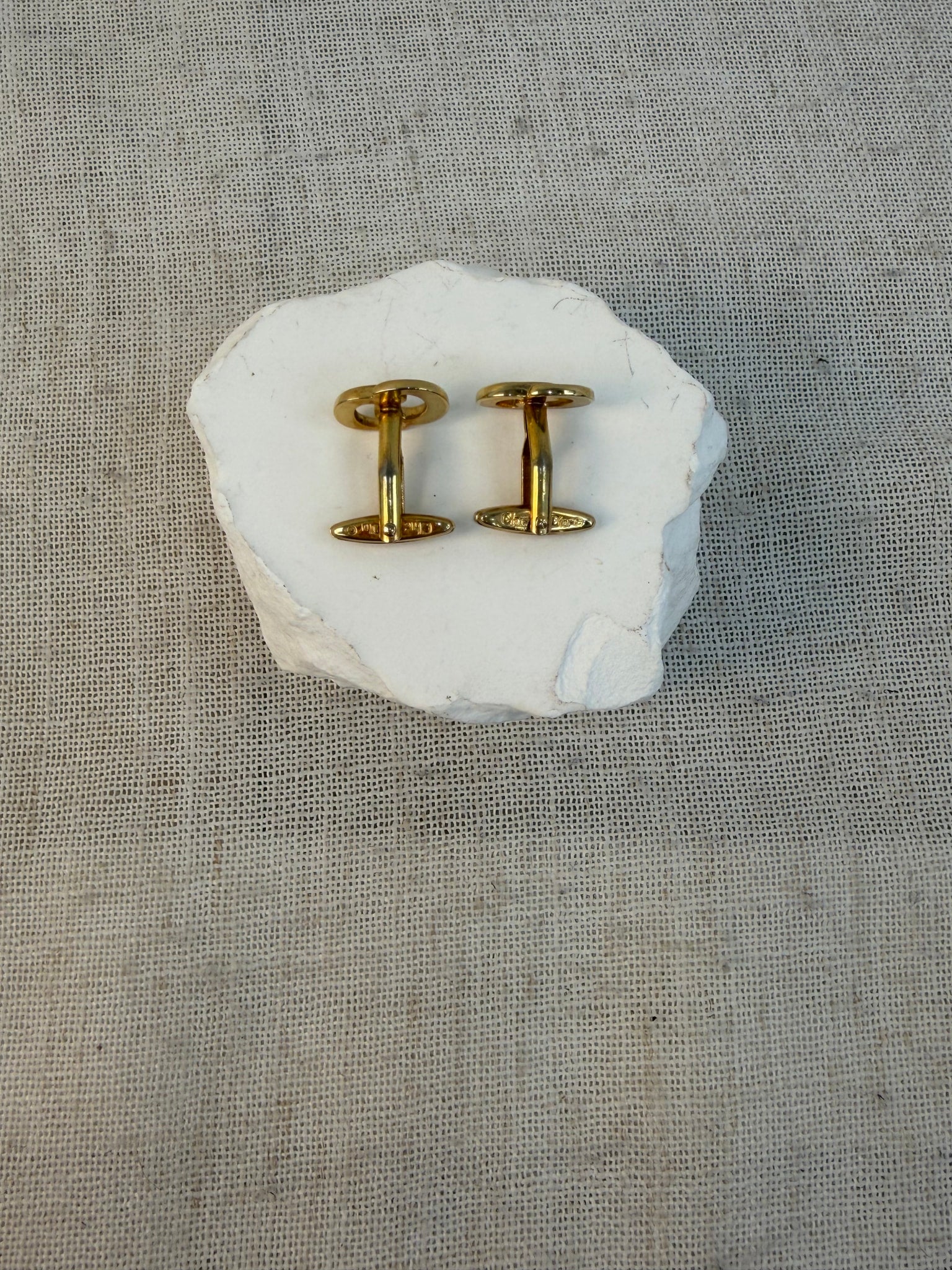 Christian Dior Gold Tone CD Logo Cufflinks