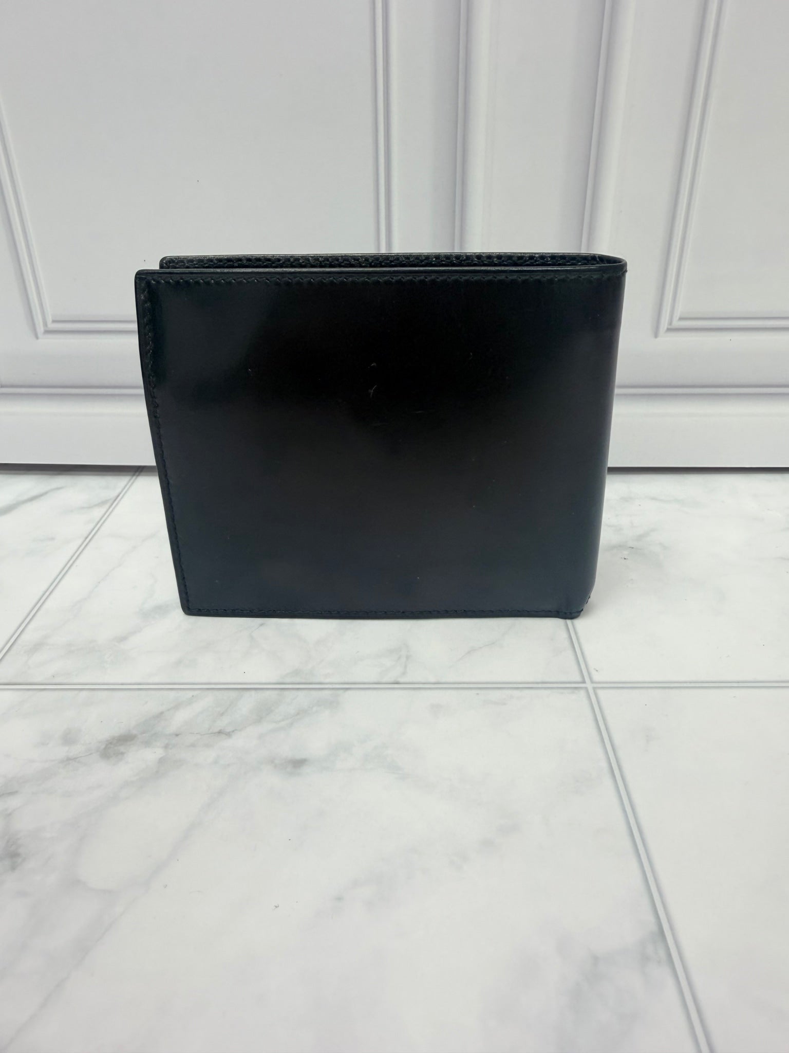 Prada Black Leather Bifold Wallet