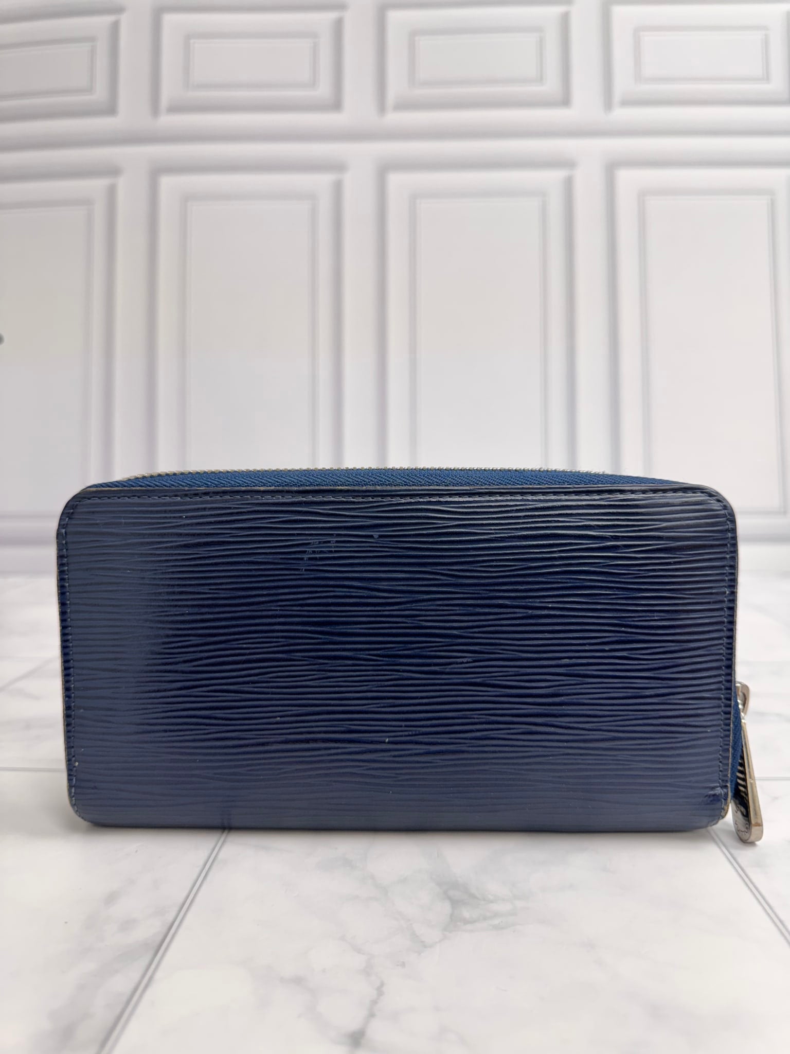 Louis Vuitton Blue Epi Leather Long Zippy Wallet