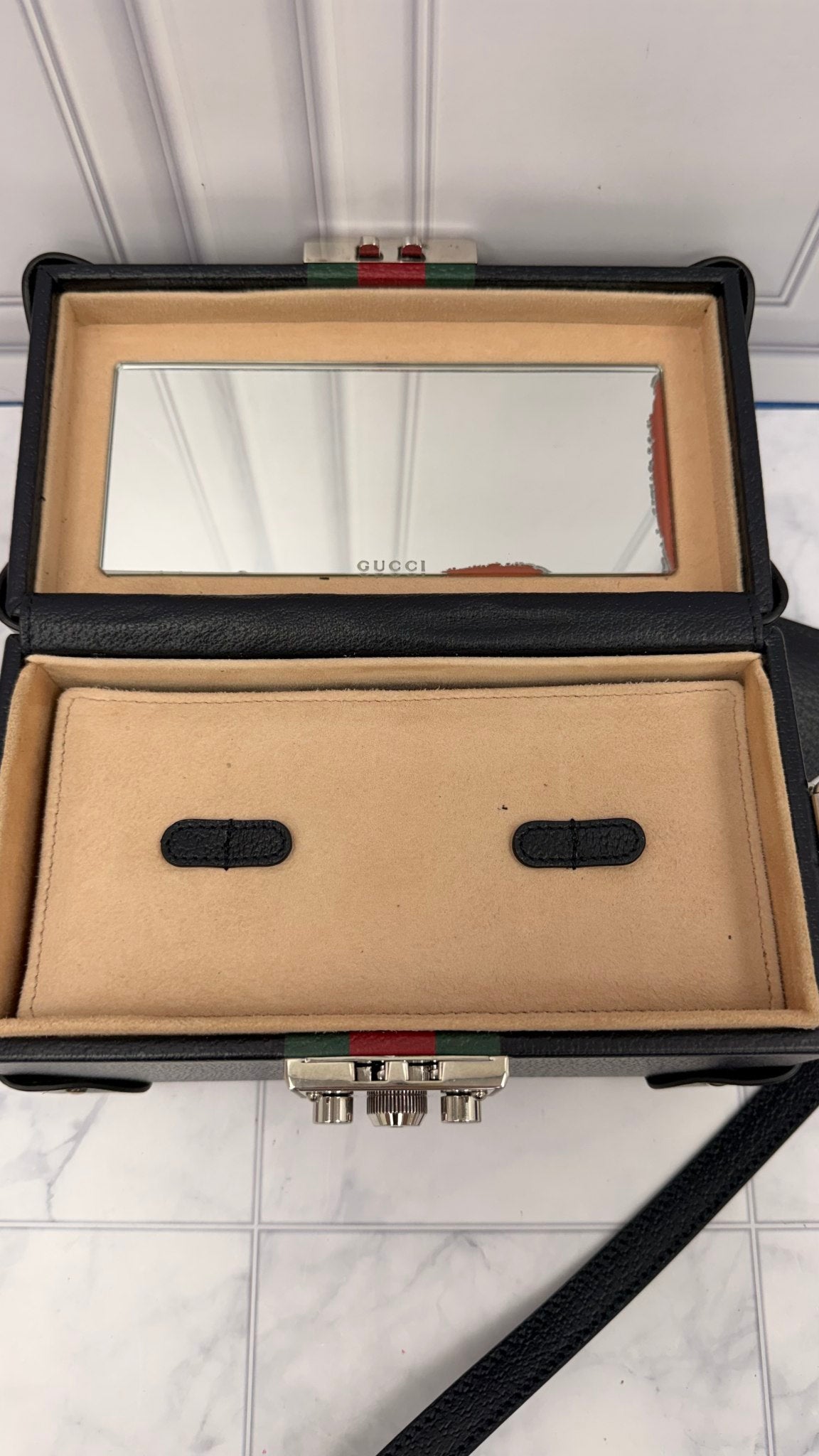 Gucci Navy Calfskin Leather Savory Watch Case 