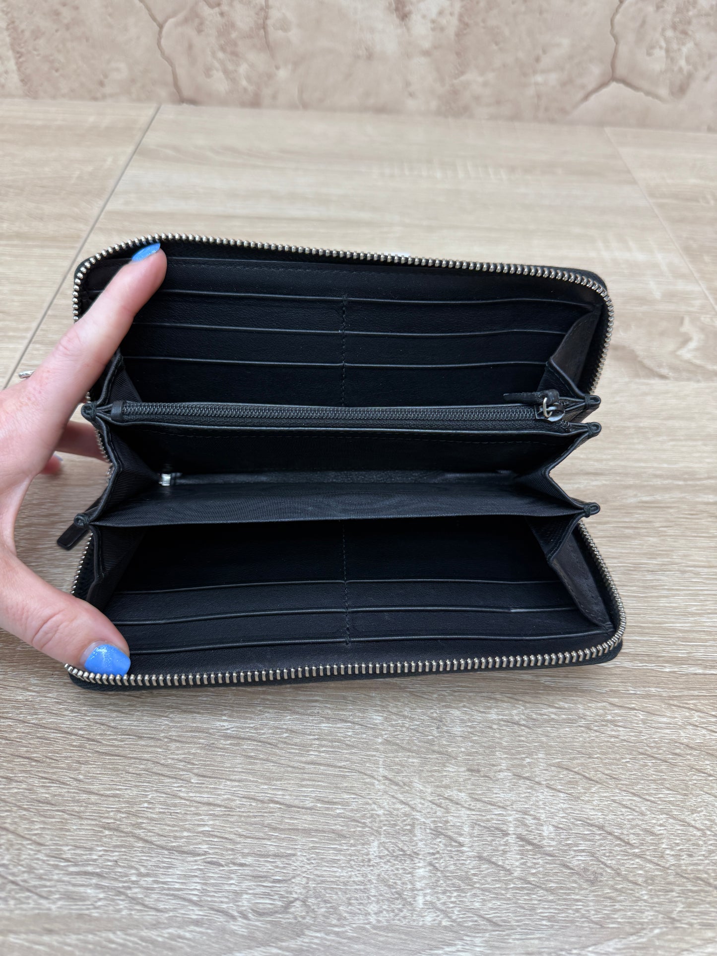 Gucci Black Microguccissima Leather Long Wallet