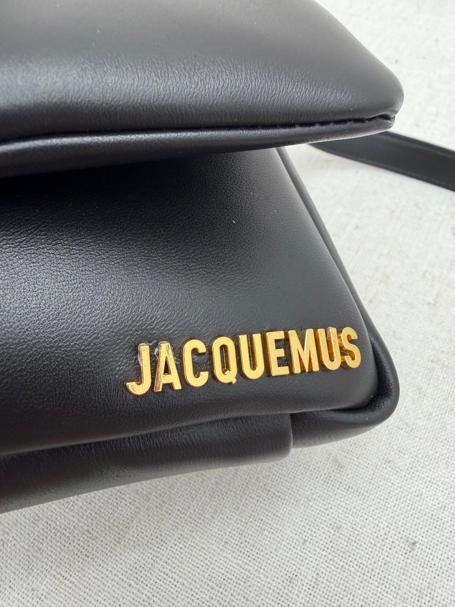 LIKE NEW - Jacquemes Black Leather Le Bambimou 2Way Bag