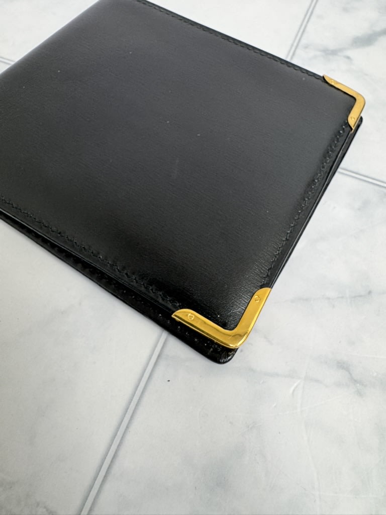 Gucci Black Leather Bifold Compact Wallet