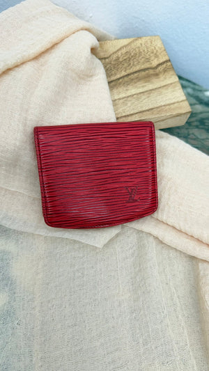 Louis Vuitton Red Epi Leather Coin Purse