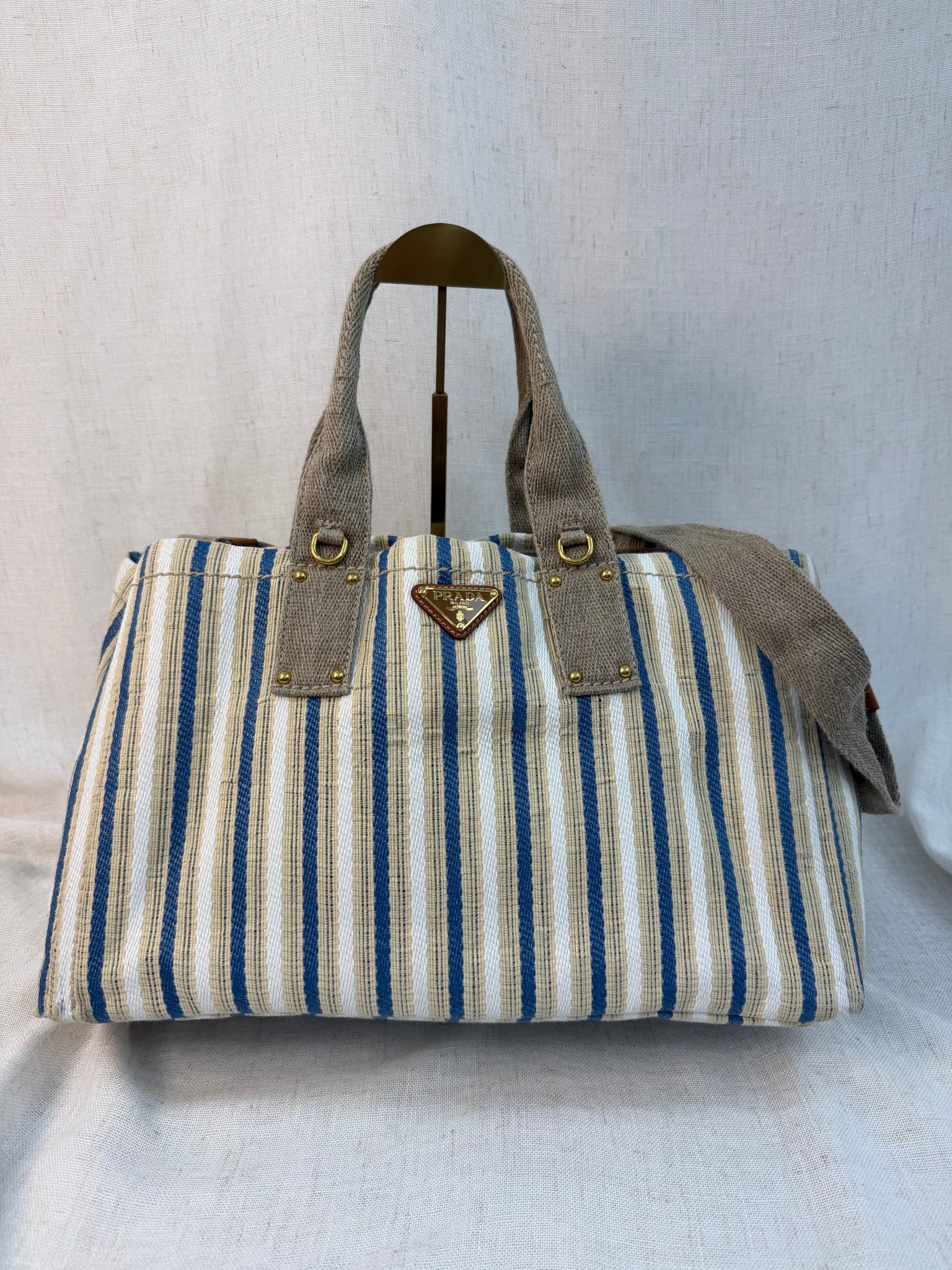 Prada Multicolor Canvas Canpa Large Handbag