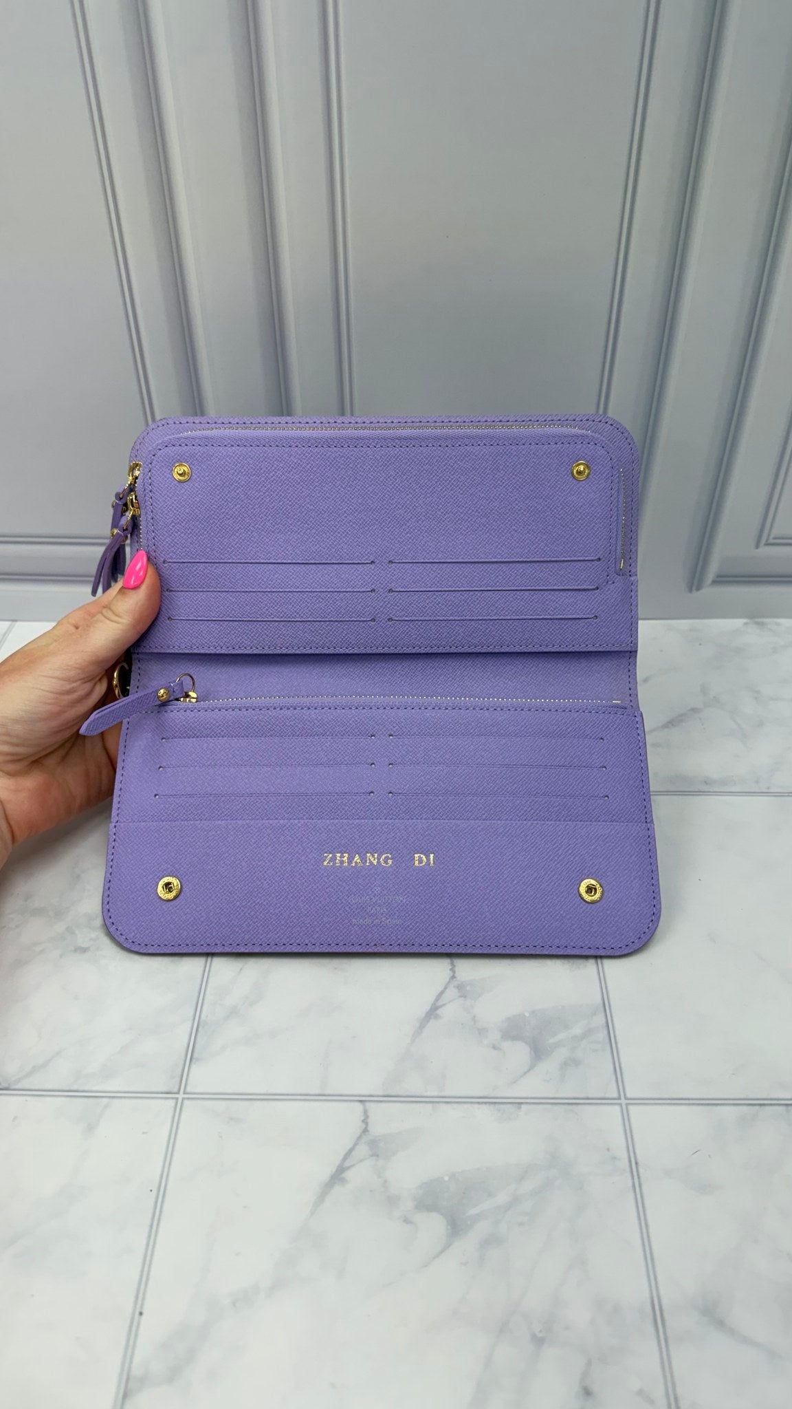 Louis Vuitton Black Multicolor Monogram & Purple Insolite Wallet