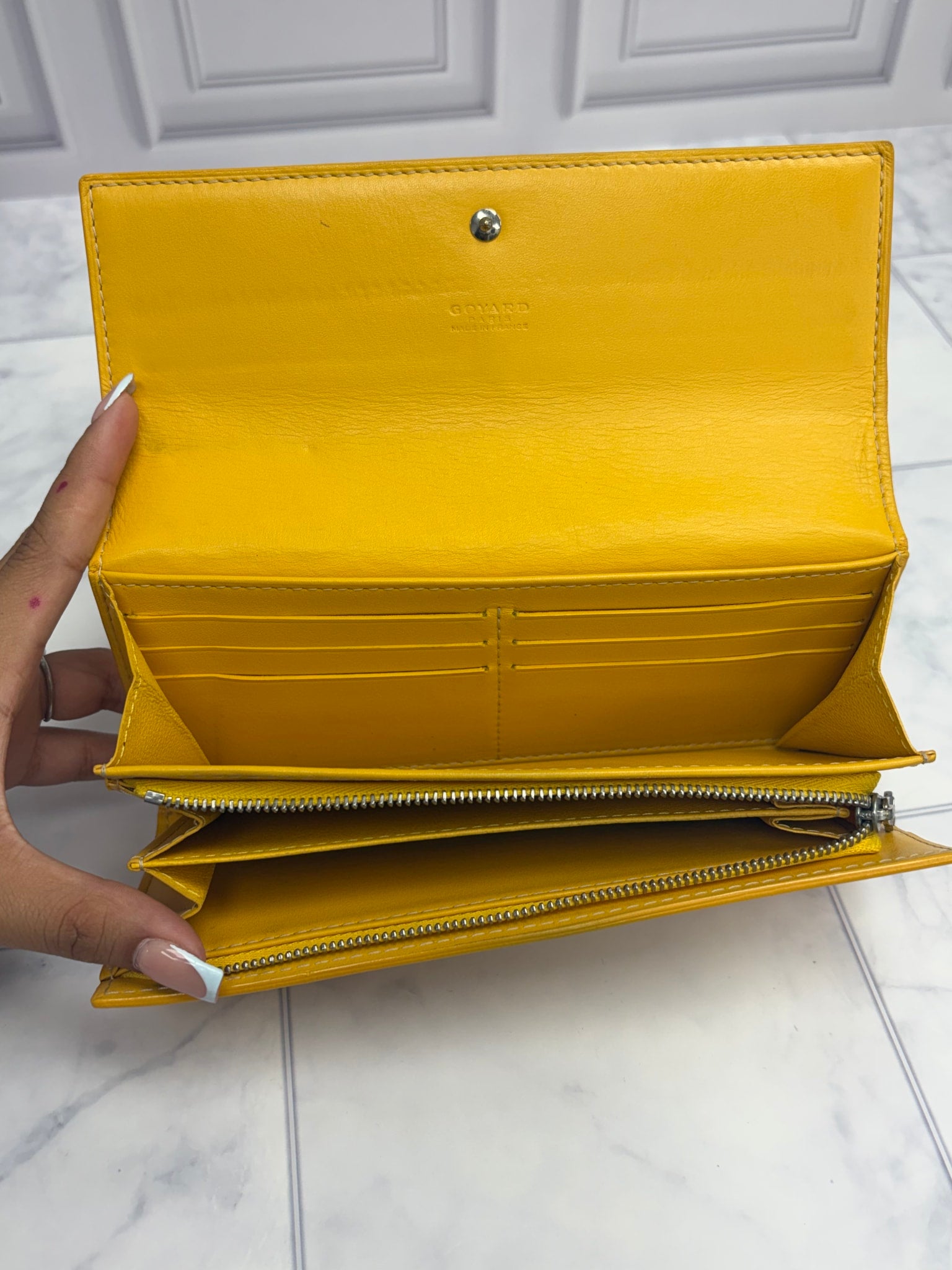 Goyard Goyardine Yellow Long Wallet