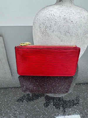 Louis Vuitton Red Epi Leather Key Cles