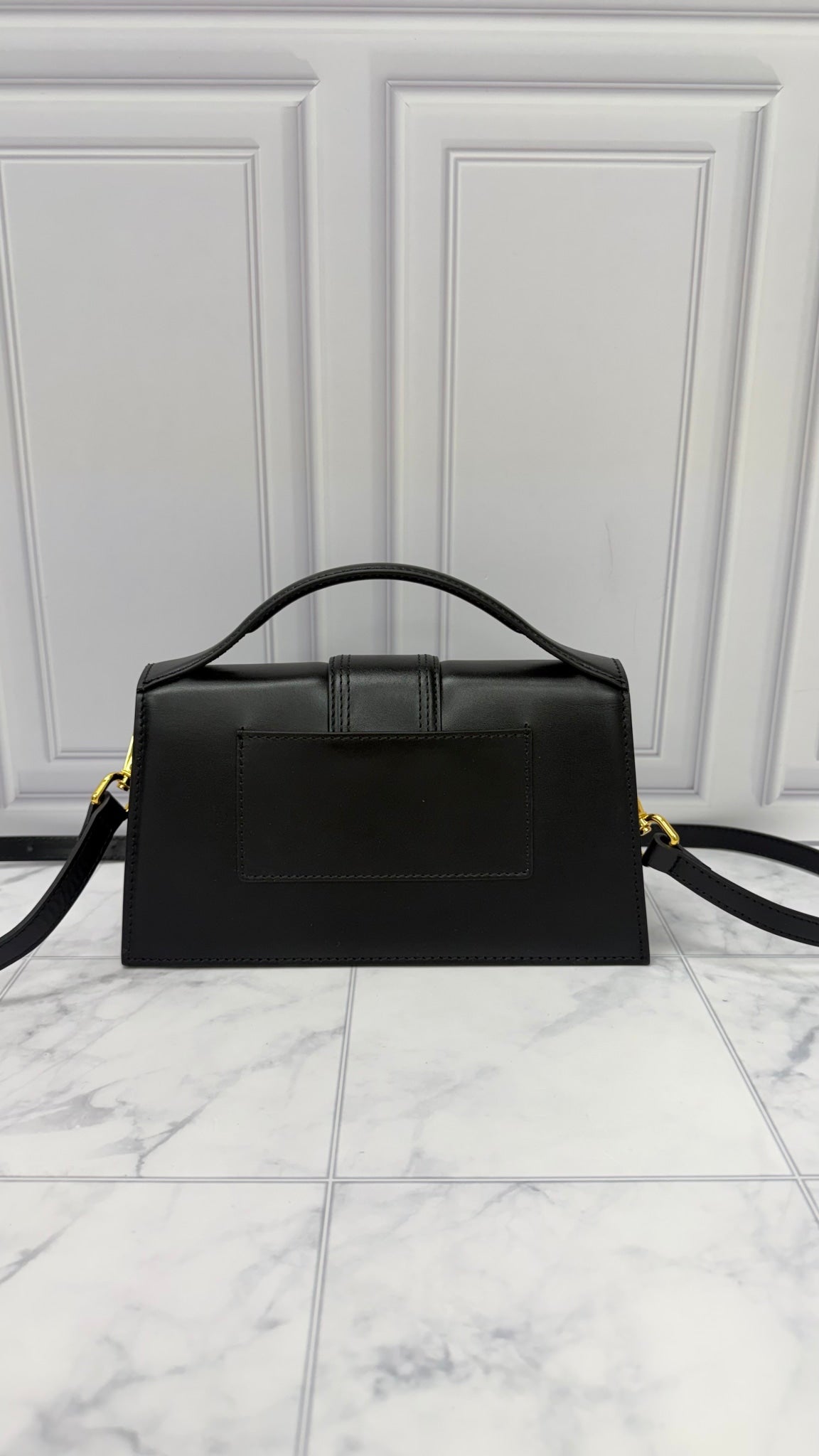 BRAND NEW - Jacquemus Black Leather Le Grand Bambino Handbag 2Way Handbag