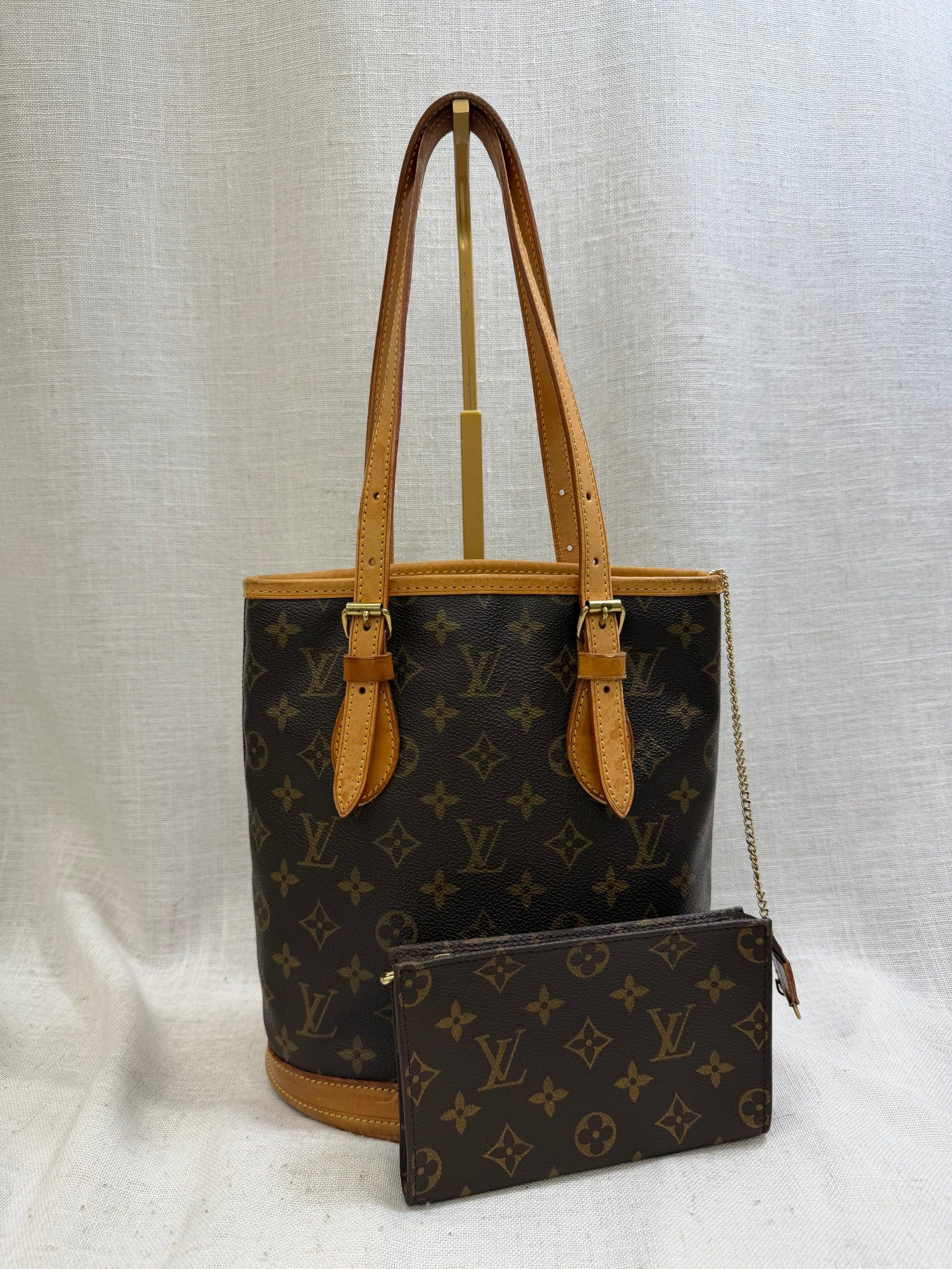 Louis Vuitton Monogram Petit Bucket PM Bag 