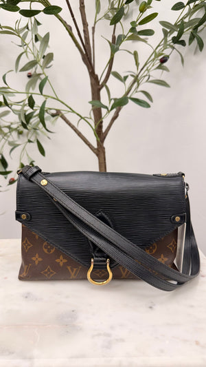 Louis Vuitton Monogram Black Epi Leather Saint Michel Shoulder Bag