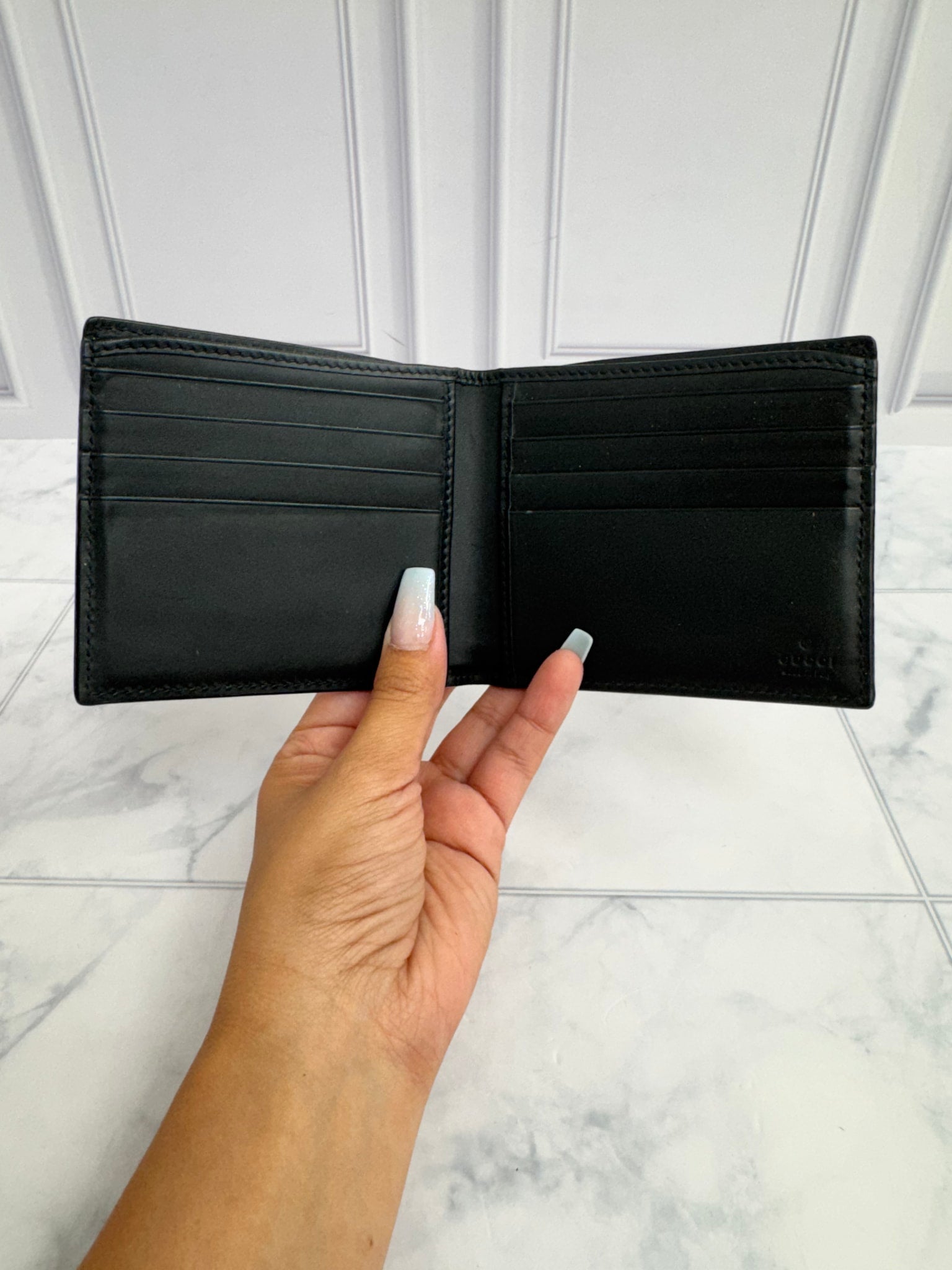 MCM White Visetos Monogram Rabbit Trifold Wallet