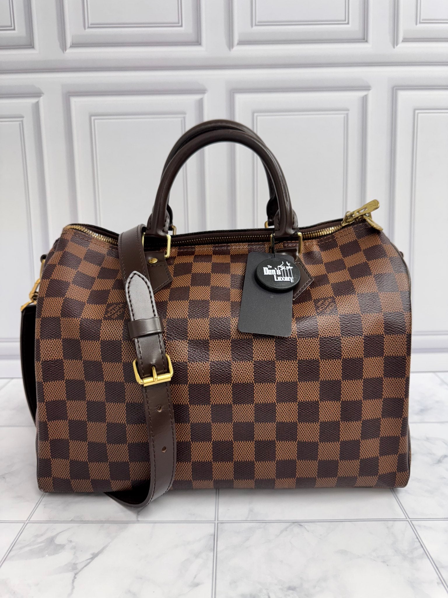 Louis Vuitton Damier Ebene Speedy 30 Bandouliere 