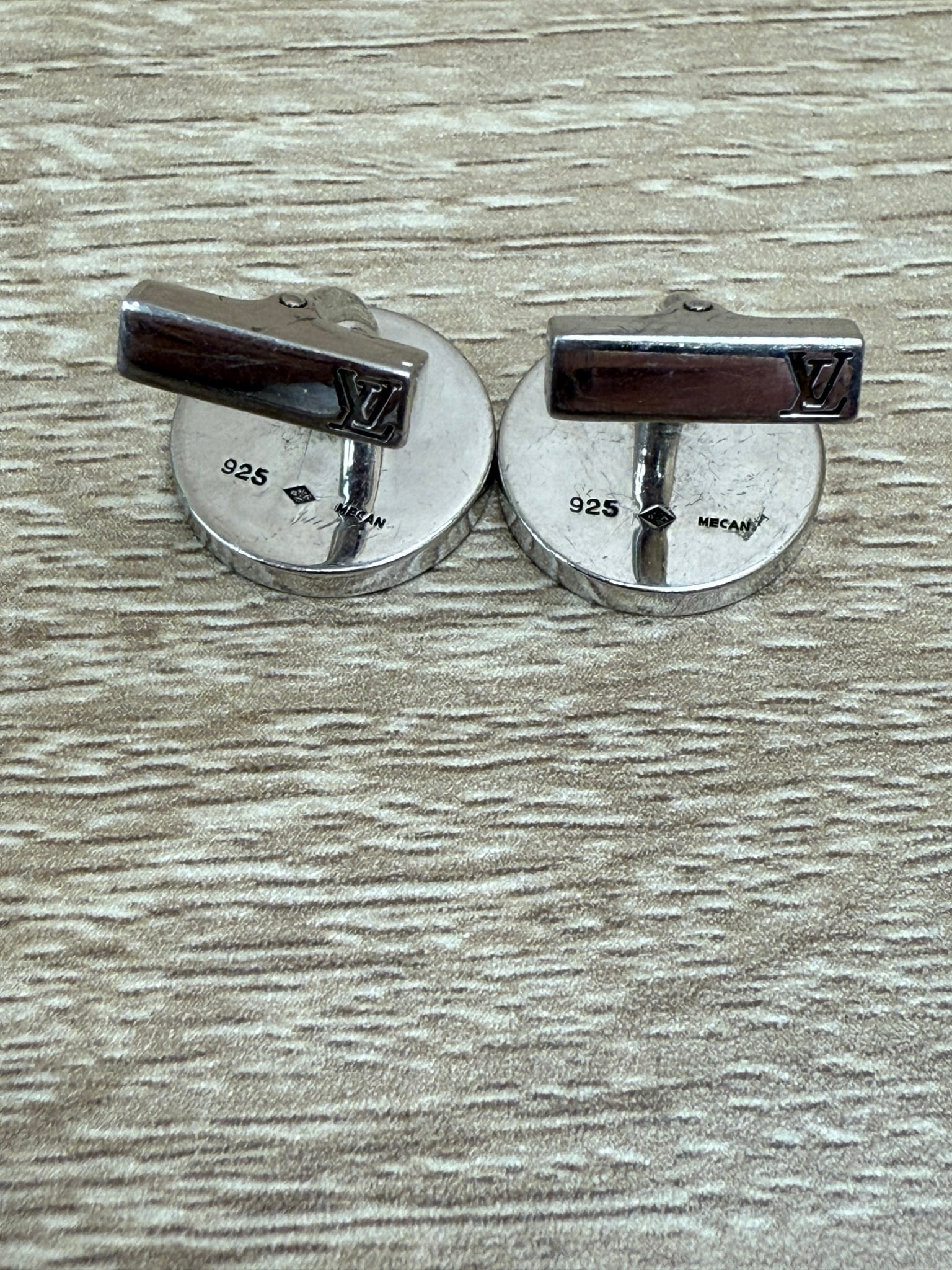 Louis Vuitton Damier Ebene Cuff Links