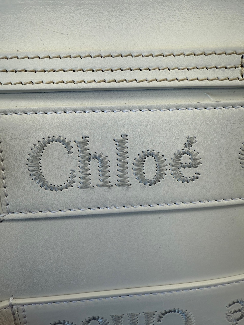 LIKE NEW Chloe White Leather 2Way Mini Tote