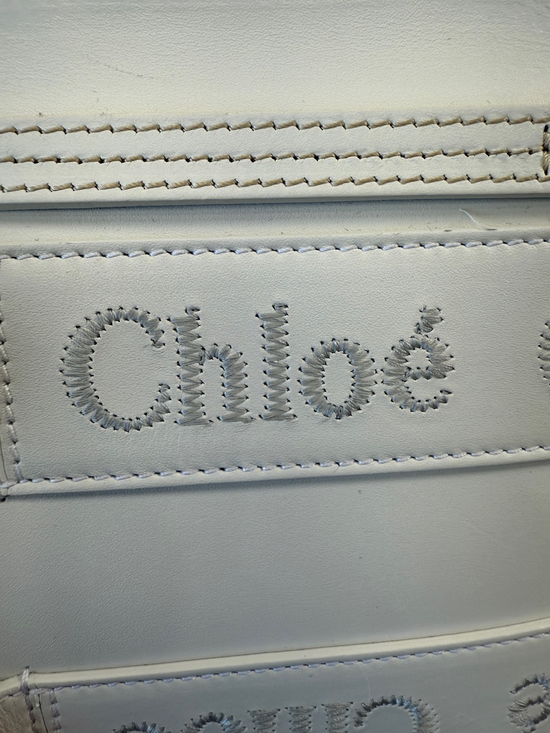 LIKE NEW Chloe White Leather 2Way Mini Tote