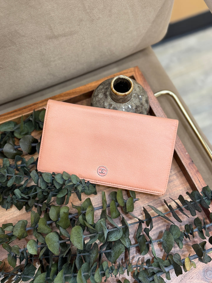 Chanel Dusty Rose Leather Wallet