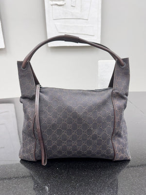 Gucci Brown GG Monogram Canvas Shoulder Bag
