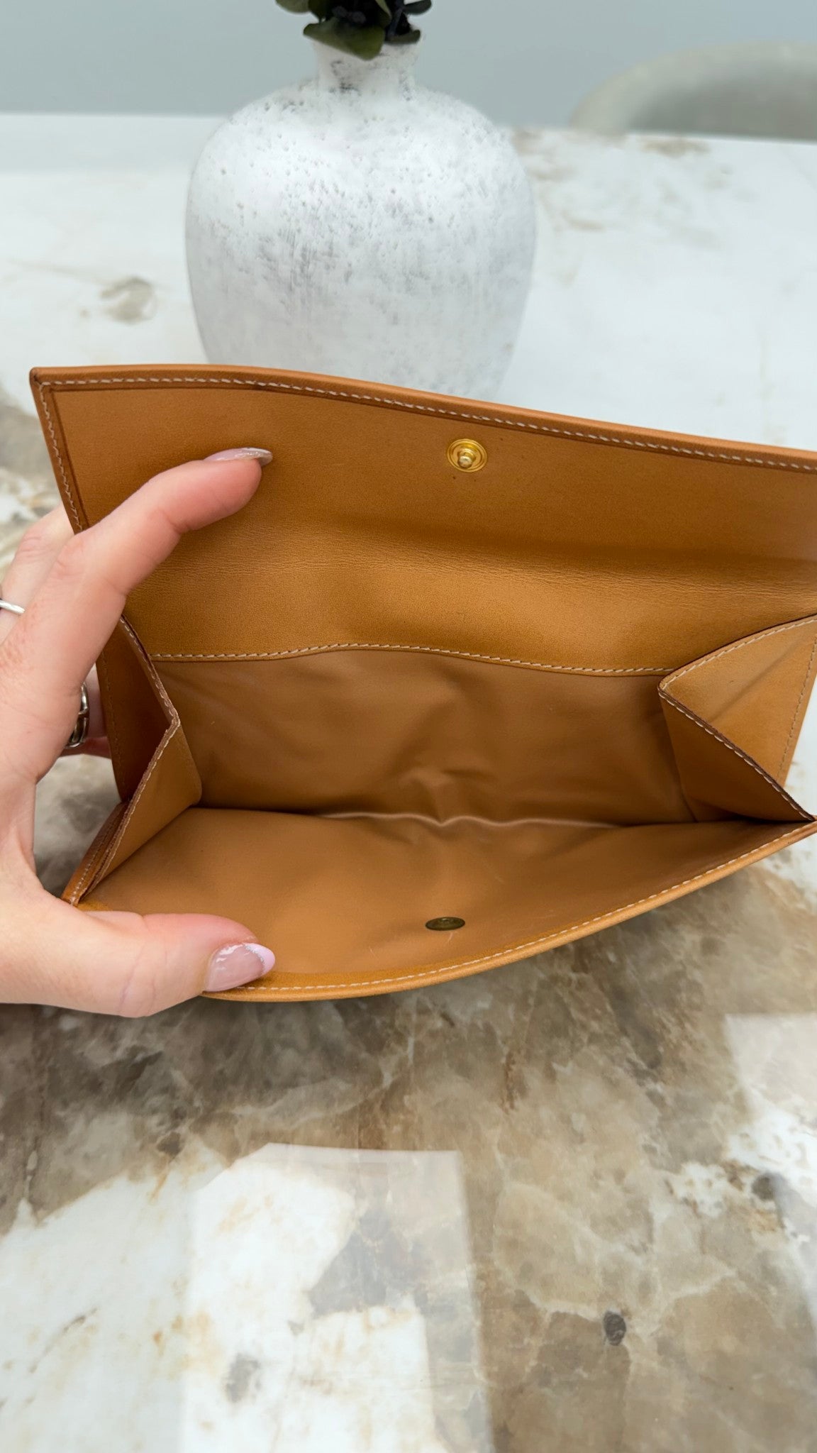 Celine Beige Macadam Coated Canvas Long Wallet