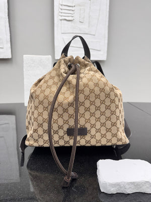 Gucci GG Supreme Canvas Drawstring Backpack