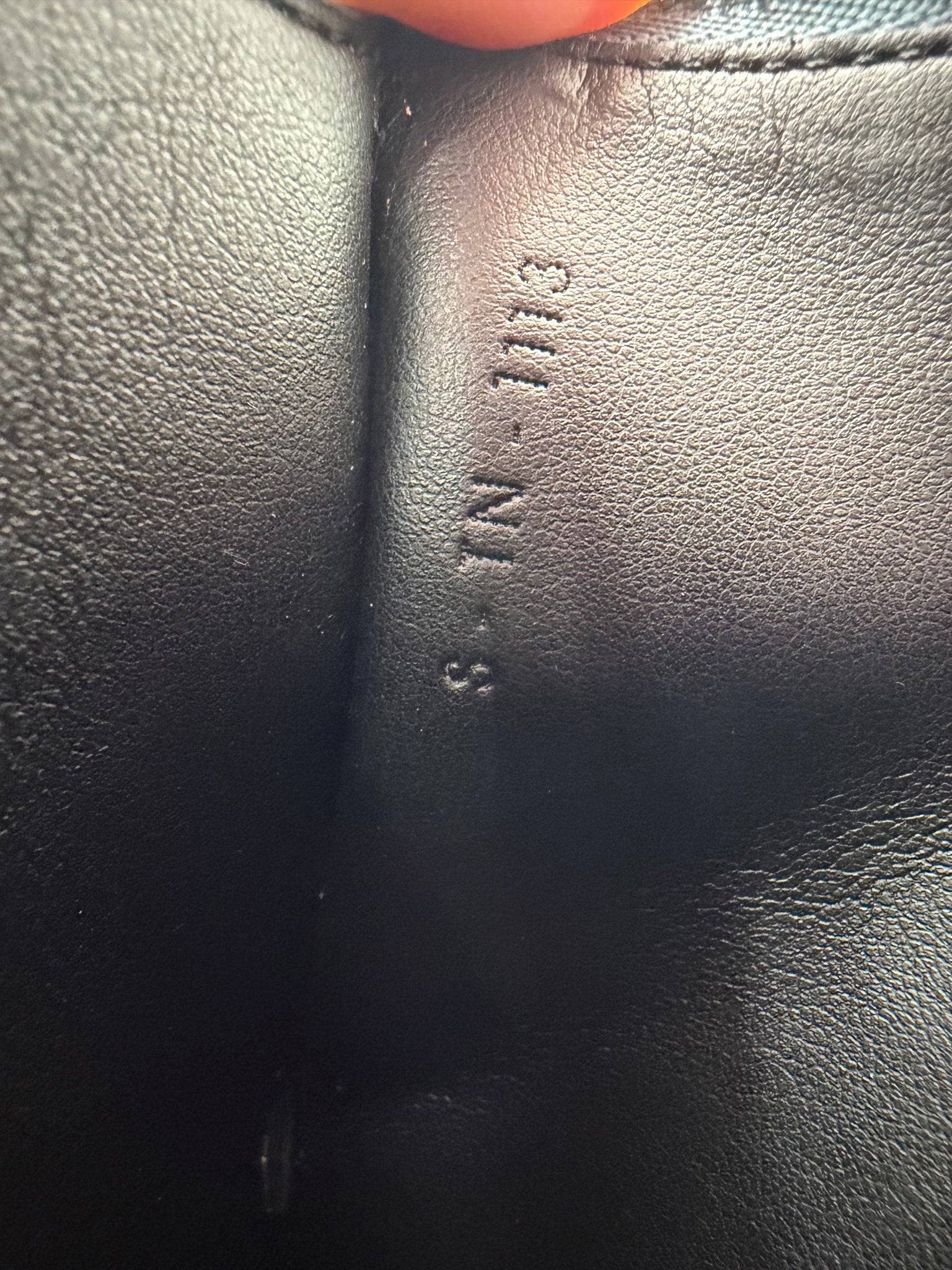 Celine Blue Pebbled Leather Zip Pouch