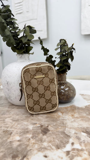 Gucci Brown GG Canvas Small Pouch