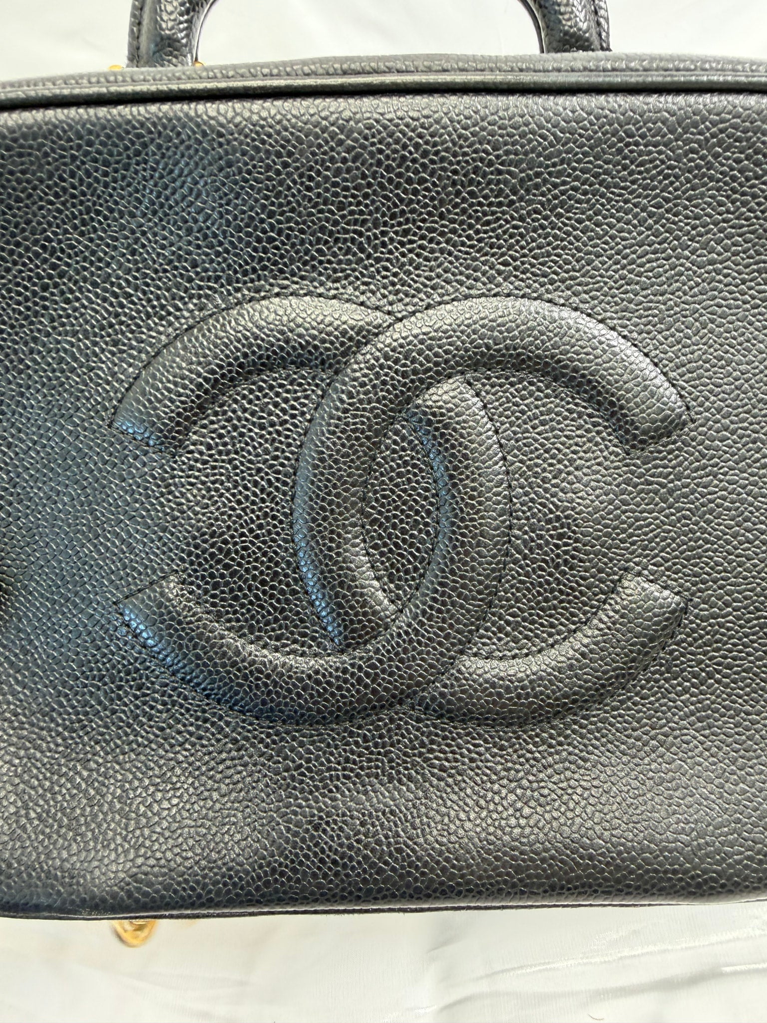 Chanel Black Caviar Large Vanity Case